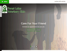 Tablet Screenshot of forestlakesveterinaryclinic.com